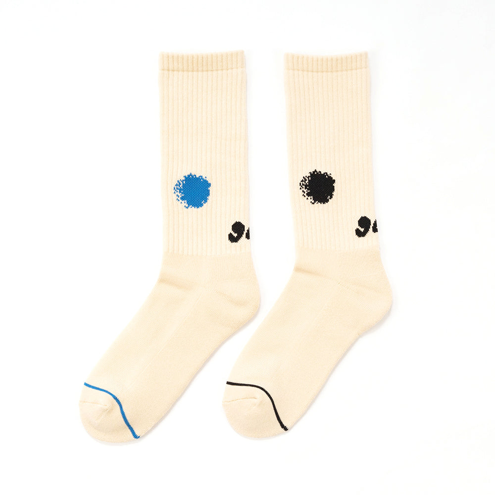 gei! Blue Dot Asymmetric Tube Socks